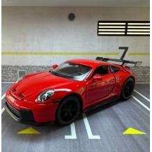 Метална кола Porsche 911 GT3 с отварящи се врати капаци светлини и звуци 1:32