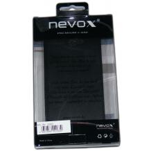Луксозен кожен калъф Flip тефтер NEVOX за HTC One X - черен