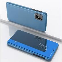 Луксозен калъф Clear View Cover с твърд гръб за Samsung Galaxy S10 Lite / A91 - син