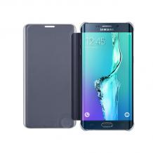 Оригинален калъф Flip Wallet Cover EF-WG928P за Samsung Galaxy S6 Edge+ G928 / S6 Edge Plus - тъмно