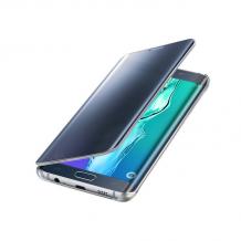 Оригинален калъф Clear View Cover EF-ZG928C за Samsung Galaxy S6 Edge+ G928 / S6 Edge Plus - тъмно син