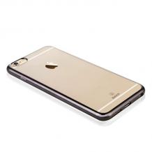 Ултра тънък силиконов калъф / гръб /  Shining Case за Apple iPhone 6 Plus / iPhone 6S Plus - сив / прозрачен
