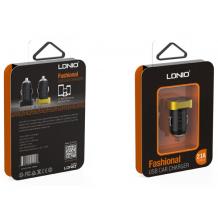 Mини USB зарядно за кола / Mini USB Car Charger LDNIO DL-DC211 / DC12V-24V / 1 USB Port / 5V - 2.1A - черен