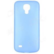 Ултра тънък силиконов калъф / гръб / TPU за Samsung Galaxy S4 Mini I9190 / I9192 / I9195 - син / мат