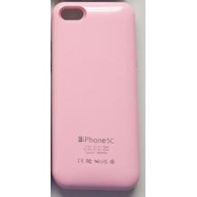 Заден твърд гръб / външна батерия / Battery power bank за Apple iPhone 5C 2800mAh - розов