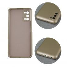Силиконов калъф / гръб / TPU кейс Metallic Cover за Samsung Galaxy A03s - златист