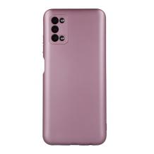 Силиконов калъф / гръб / TPU кейс Metallic Cover за Samsung Galaxy A03s - розов