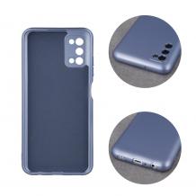 Силиконов калъф / гръб / TPU кейс Metallic Cover за Samsung Galaxy A03s - светло син