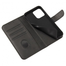 Луксозен кожен калъф Magnet Book със стойка за Nokia G22 - черен