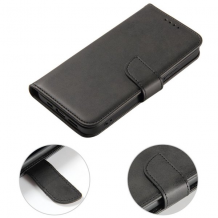 Луксозен кожен калъф Magnet Book със стойка за Nokia G22 - черен