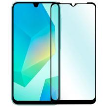 5D full cover Tempered glass Full Glue screen protector Samsung Galaxy A16 / Извит стъклен скрийн протектор с лепило от вътрешната страна за Samsung Galaxy A16 - черен кант