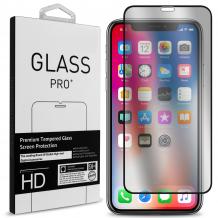 3D full cover Tempered glass Matte screen protector Apple iPhone XS MAX / Извит стъклен скрийн протектор Apple iPhone XS MAX - черен кант / мат