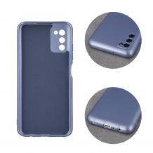 Силиконов калъф / гръб / TPU кейс Metallic Cover за Samsung Galaxy A22 4G - светло син