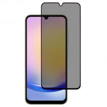 Privacy 5D full cover Tempered glass Full Glue screen protector стойка за Samsung Galaxy A26 5G / Privacy Извит стъклен скрийн протектор с лепило от вътрешната страна за Samsung Galaxy A26 5G - черен / прозрачен