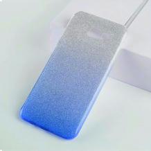 Силиконов калъф / гръб / TPU за Samsung Galaxy A5 2017 A520 - преливащ / сребристо и синьо / брокат