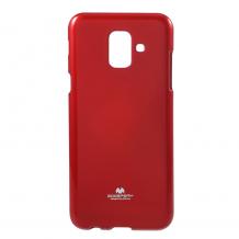 Луксозен силиконов калъф / гръб / TPU Mercury GOOSPERY Jelly Case за Samsung Galaxy A6 2018 - червен