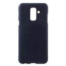 Луксозен силиконов калъф / гръб / TPU Mercury GOOSPERY Soft Jelly Case за Samsung Galaxy A6 Plus 2018 - тъмно син