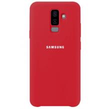 Оригинален гръб Silicone Cover за Samsung Galaxy A6 Plus 2018 - червен