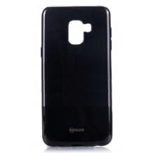 Луксозен силиконов калъф / гръб / TPU Roar LA-LA Glaze Series за Samsung Galaxy S9 Plus G965 - черен / брокат
