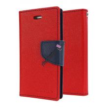 Кожен калъф Flip тефтер Mercury GOOSPERY Fancy Diary със стойка за Lenovo P70 - червен