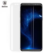 Оригинален удароустойчив извит скрийн протектор Baseus за Samsung Galaxy S8 G950 - прозрачен