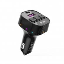 FM Трансмитер за кола XO BCC17 Bluetooth MP3 car charger 30W