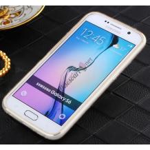 Луксозен алуминиев бъмпер с твърд гръб Magic Skin за Samsung Galaxy S6 G920 - бял