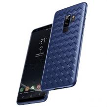 Луксозен гръб BASEUS Weaving Grid за Samsung Galaxy S9 Plus G965 - син