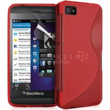 Силиконов калъф / гръб / за BlackBerry Z10 - червен