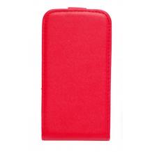 Кожен калъф Flip тефтер Flexi със силиконов гръб за Samsung Galaxy Ace 4 G313 - червен