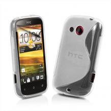 Силиконов калъф ТПУ S style HTC Desire C - прозрачно матиран
