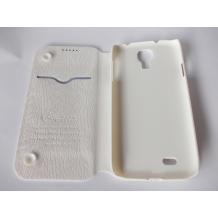 Луксозен кожен калъф със стойка Alis за Samsung Galaxy S4 mini i9190 / S4 mini Dual i9192 / S4 mini i9195 - бял