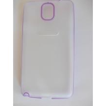 Силиконов калъф / гръб / TPU SZLF за Samsung Galaxy Note 3 - матиран с лилав кант