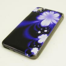 Силиконов калъф / гръб / TPU за Huawei Ascend G620S - черен / сърце и цветя