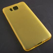 Силиконов калъф / гръб / TPU SS CASE за Samsung Galaxy Alpha G850 - жълт / мат
