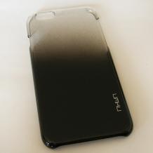Твърд гръб / капак / UMKU за Apple iPhone 6 4.7'' - прозрачен с черно / гланциран