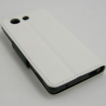 Кожен калъф Flip тефтер Mercury Fancy Diary със стойка за Sony Xperia Z3 Compact / Z3 Mini - бяло и черно