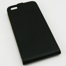 Кожен калъф Flip тефтер за Apple iPhone 6 Plus 5.5" - черен