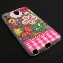 Силиконов калъф / гръб / TPU за Samsung Galaxy Note 3 Neo N7505 - цветя и пеперуди