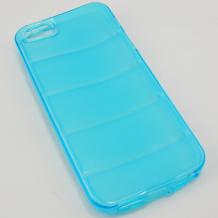 Силиконов гръб / калъф / TPU 3D за Apple iPhone 5 / iPhone 5S - син