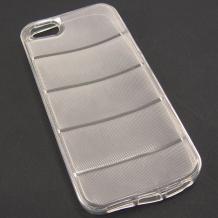 Силиконов гръб / калъф / TPU 3D за Apple iPhone 5 / iPhone 5S - прозрачен