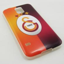 Силиконов калъф / гръб / TPU за Samsung Galaxy S5 G900 - Galatasaray / Галатасарай 