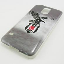 Силиконов калъф / гръб / TPU за Samsung Galaxy S5 G900 - Besiktas Art 1 / Бешикташ