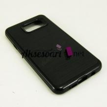Луксозен силиконов калъф / гръб / TPU ROYCE за Samsung Galaxy S7 G930 - черен / черен кант