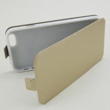 Ултра тънък кожен калъф Flip тефтер Flexi за Apple iPhone 6 4.7'' - златен