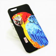 Силиконов калъф / гръб / TPU за Apple iPhone 6 Plus / iPhone 6S Plus - папагал / цветен