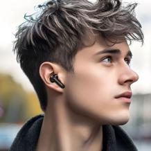 Слушалки Bluetooth безжични BOROFONE FQ1 - черни