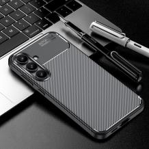 Луксозен силиконов калъф / гръб / кейс TPU case Auto Focus за Samsung S24 FE - черен кейс / Carbon