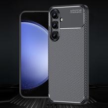 Луксозен силиконов калъф / гръб / кейс TPU case Auto Focus за Samsung A14 - черен кейс / Carbon