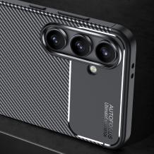 Луксозен силиконов калъф / гръб / кейс TPU case Auto Focus за Samsung S24 FE - черен кейс / Carbon